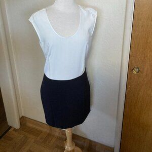 Black & Cream Colorblock Dress Size 10P